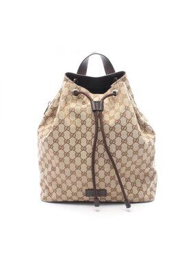 Gucci | Bags | Gucci Printed Logo Leather Backpack White  display picture 1